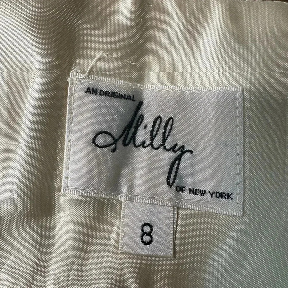 An Original Milly of New York 100% Silk Floral Fit & Flare Pleated Skirt Size 8 - Picture 8 of 8